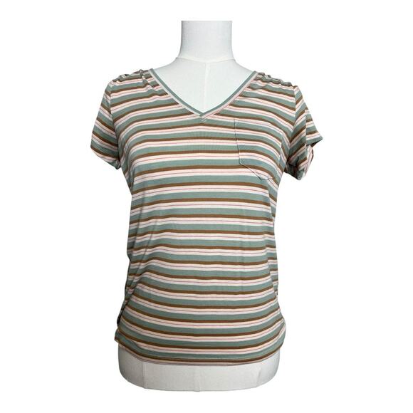 Toad & Co Striped T-Shirt Tee Shirt Casual Comfy Cozy Basic Normcore Womens XS - Picture 1 of 6